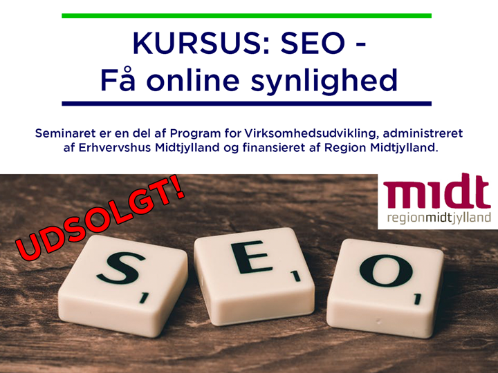 SEO kursus - få online synlighed (UDSOLGT)