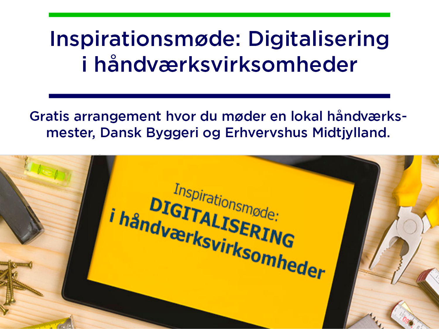 Inspirationsmøde: Digitalisering i håndværksvirksomheder